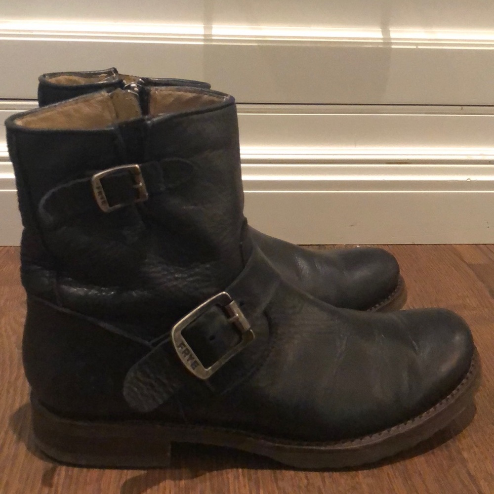 Black Low-Cut Frye Boots